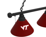 Virginia Tech Billiard Lamp | VT Hokies 3 Shade Pool Table Light