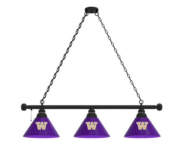 Washington Billiard Lamp | UW Huskies 3 Shade Pool Table Light