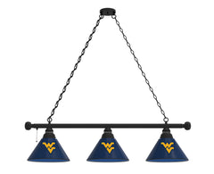 West Virginia University Mountaineers Logo 3 Shade Billiard Table Light