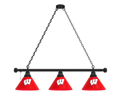 University of Wisconsin Badgers W Block Logo 3 Shade Billiard Table Light Merchandise.