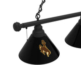 Wyoming Billiard Lamp | UW Cowboys 3 Shade Pool Table Light