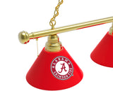 Alabama A Script 3 Shade Billiard Table Light
