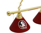 Florida State Seminoles Head 3 Shade Billiard Table Light