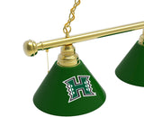 Hawaii Rainbow Warriors 3 Shade Billiard Table Light