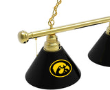Iowa Hawkeyes 3 Shade Billiard Table Light