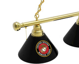 US Marine Corps Billiard Lamp | Marines 3 Shade Pool Table Light