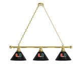 Miami Billiard Light | UM Hurricanes 3 Shade Pool Table Light