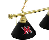 Miami of Ohio Billiard Light | MOH RedHawks 3 Shade Pool Table Light