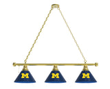 Michigan Billiard Light | UM Wolverines 3 Shade Pool Table Light