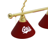 Montana Billiard Light | UM Grizzlies 3 Shade Pool Table Light