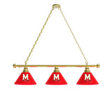 Maryland Billiard Light | UM Terrapins 3 Shade Pool Table Light
