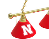 Nebraska Billiard Light | Cornhuskers 3 Shade Pool Table Light