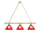 Nebraska Billiard Light | Cornhuskers 3 Shade Pool Table Light