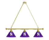 Northwestern Billiard Light | NU Wildcats 3 Shade Pool Table Light