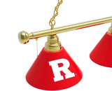 Rutgers Billiard Lamp | Scarlet Knights 3 Shade Pool Table Light
