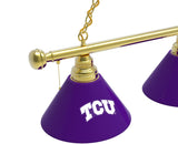 Texas Christian Billiard Lamp | TCU 3 Shade Pool Table Light