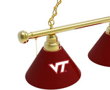 Virginia Tech Billiard Lamp | VT Hokies 3 Shade Pool Table Light