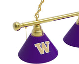 Washington Billiard Lamp | UW Huskies 3 Shade Pool Table Light