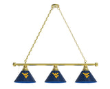 West Virginia Billiard Lamp | WVU 3 Shade Pool Table Light