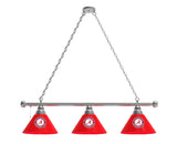 Alabama A Script 3 Shade Billiard Table Light