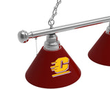 Central Michigan Chippewas 3 Shade Billiard Table Light