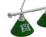 Hawaii Rainbow Warriors 3 Shade Billiard Table Light