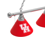 Houston Cougars 3 Shade Billiard Table Light