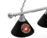 US Marine Corps Billiard Lamp | Marines 3 Shade Pool Table Light