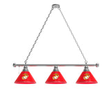 Traditional Red and Yellow US Marine Corps Billiard Lamp | Marines 3 Shade Pool Table Light
