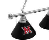 Miami of Ohio Billiard Light | MOH RedHawks 3 Shade Pool Table Light