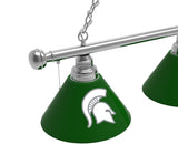 Michigan State Billiard Light | MSU Spartans 3 Shade Pool Table Light