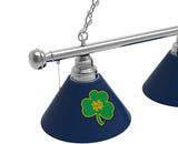 Notre Dame Billiard Lamp | UND Shamrock 3 Shade Pool Table Light