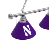 Northwestern Billiard Light | NU Wildcats 3 Shade Pool Table Light