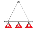 Rutgers Billiard Lamp | Scarlet Knights 3 Shade Pool Table Light