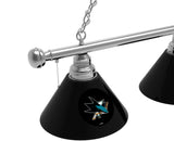 San Jose Sharks Billiard Lamp | Hockey 3 Shade Pool Table Light