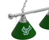South Florida Billiard Lamp | USF Bulls 3 Shade Pool Table Light