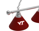 Virginia Tech Billiard Lamp | VT Hokies 3 Shade Pool Table Light