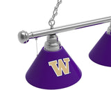 Washington Billiard Lamp | UW Huskies 3 Shade Pool Table Light