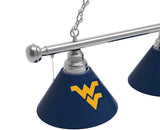 West Virginia Billiard Lamp | WVU 3 Shade Pool Table Light