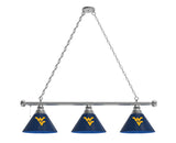 West Virginia Billiard Lamp | WVU 3 Shade Pool Table Light