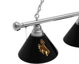 Wyoming Billiard Lamp | UW Cowboys 3 Shade Pool Table Light