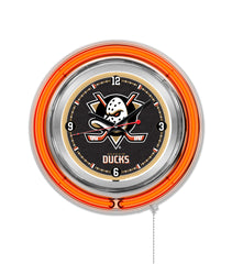 Anaheim Ducks Officially Licensed 15" Neon Clock Wall Decor