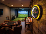 Arizona State University (Pitchfork) Black Case Neon Clock