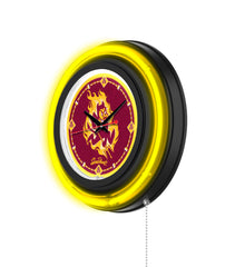 Arizona State University (Sparky) Black Case Neon Clock