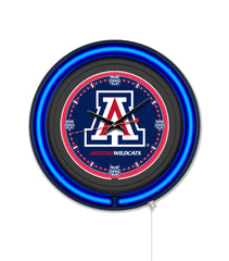 University of Arizona Black Case Neon Clock