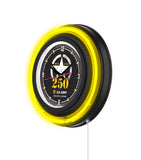 United States Army 250th Anniversary Black Case Neon Clock