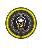 United States Army 250th Anniversary Black Case Neon Clock
