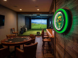 Baylor University Black Case Neon Clock