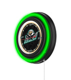 Bemidji State University Black Case Neon Clock