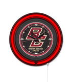 Boston College Black Case Neon Clock